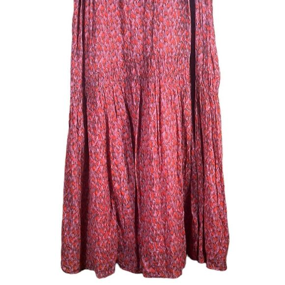 Joie Tea Rose Tiered Sleeveless Summer Maxi Linec Dress Size Large 📦 - Picture 13 of 14